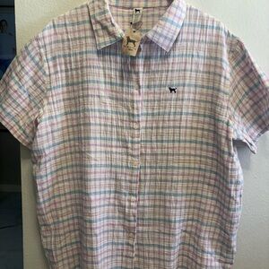 Pastel Plaid Short Sleeve Shirt